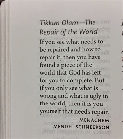 2 famous quotes about tikkun olam: Once in a Blue Muse: A Time of Reflection