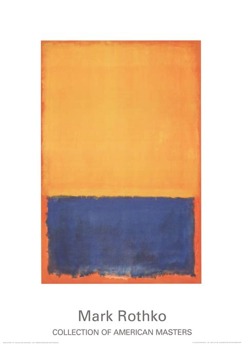 Mark Rothko Yellow Blue Orange 1955 39 X 275 Poster Abstract
