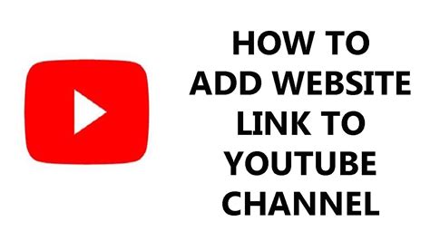 How To Add Website Link To Your Youtube Channel Page Youtube