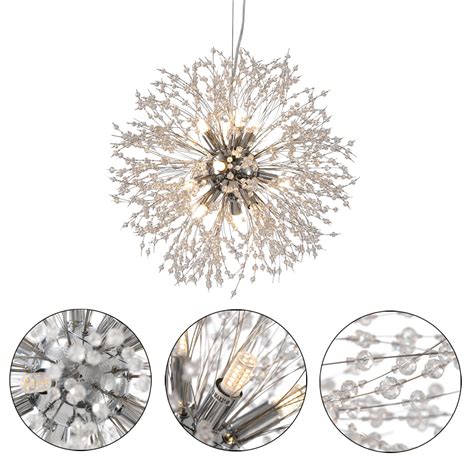 Modern Lights Dandelion Chandelier Led Firework Pendant Lamp Ceiling Light Us Ebay