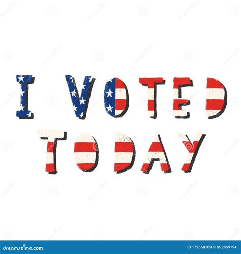 I Voted Today Election 2020 Voting Motivational Quote With Usa Flag