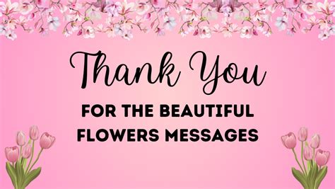 Thank You For The Beautiful Flowers Messages Greeting Says