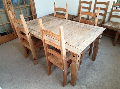 mexican dining table and chairs Table pine chairs mexican dining solid tables