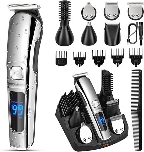 Mens Cordless Hair Clipper Trimmer Grooming Set Professional Hair Trimmer Clippers Grooming