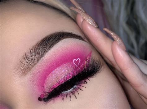 Pink Valentines Day Makeup Look Day Eye Makeup Rave Makeup Fancy