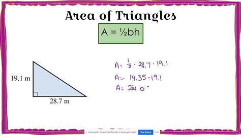 Area Of Triangles Youtube