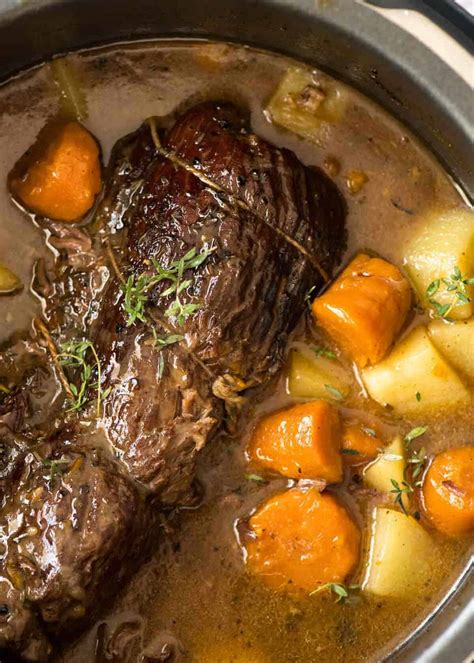 Slow Cooker Beef Pot Roast Recipetin Eats