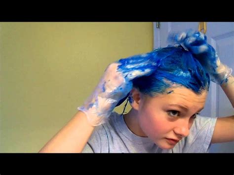 Dying My Hair Blue Heythereimshannon Youtube