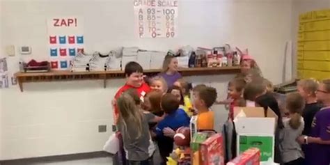 Elementary School Students Surprise Classmate With Toys Videos Nowthis