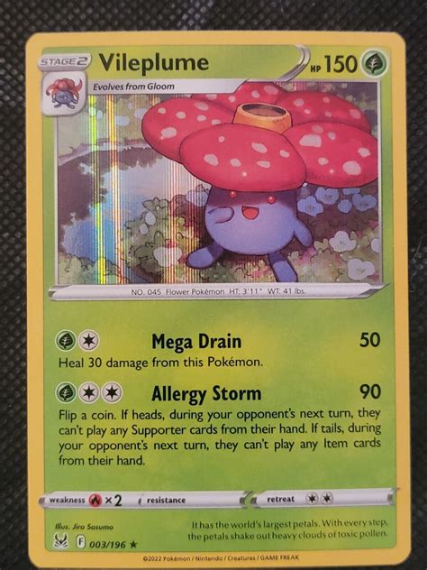 Pokémon Vileplume Lost Origin Holo Rare Pokémon Card TCG eBay