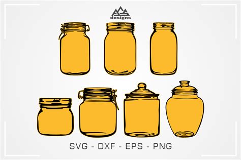 Mason Jar Glass Packs Svg Design By Agsdesign Thehungryjpeg