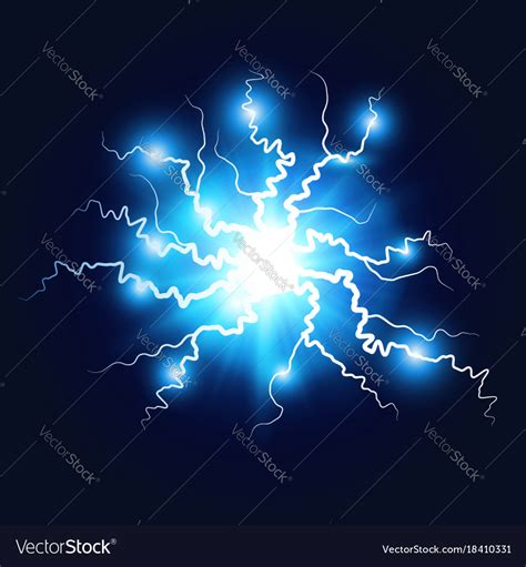 Ball Lightning Plasma Sphere Electric Discharge Vector Image
