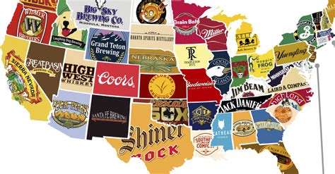 The United States Of Booze Mapping The Most Iconic Beer And Liquor
