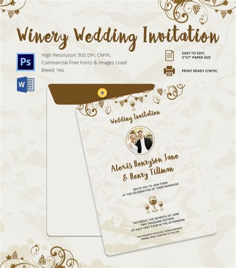 Suitable to gift bride/groom on behalf of someone. Wedding Invitation Template - 71+ Free Printable Word, PDF ...