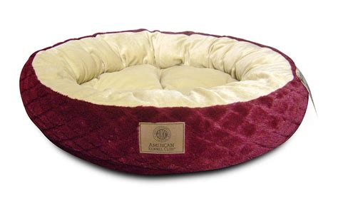 Akc Corduroy Or Diamond Fur Round Pet Bed Groupon
