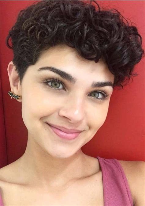 Stunning Short Curly Pixie Haircuts For Women In 2019 Curly Hair