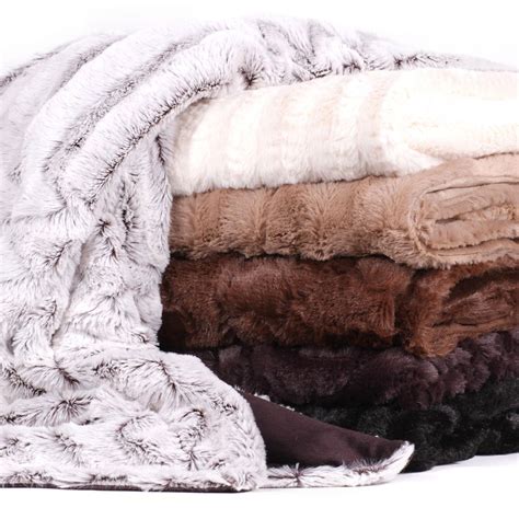 Plush Reversible Mink Faux Fur Throw Bed Bath And Beyond 8840513