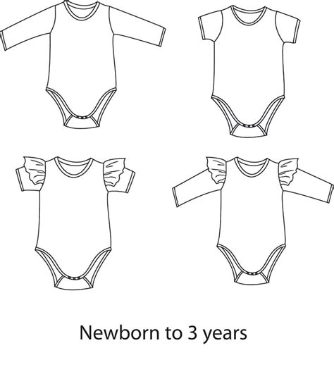Baby Bodysuit Pattern Pdf Sewing Pattern Baby Onesie Sewing Etsy