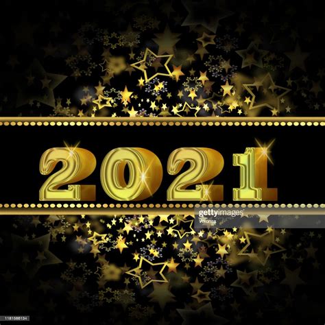New year day is 1st january. Gold Happy New Year 2021 On Black Background High-Res ...