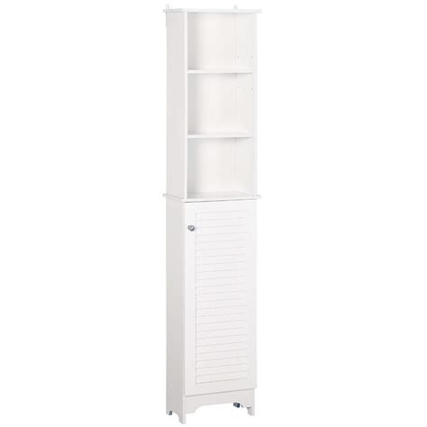 Buy Homcom Tall Bathroom Storage Cabinetfreestanding Linen Tower With