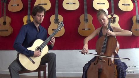 Anna Fradet Cello And Guillaume Gibert Guitar Play Asturiana By