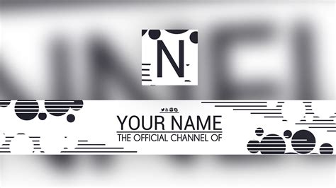 Simple Youtube Banner And Avatar Template Stream Design Elements