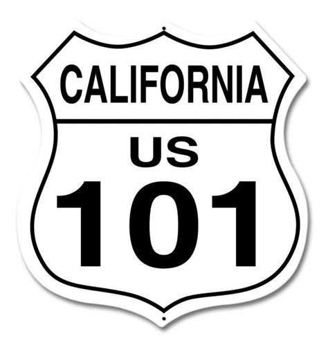 California Route 101 Metal Sign 15 X 15 Inches Metal Signs Vintage
