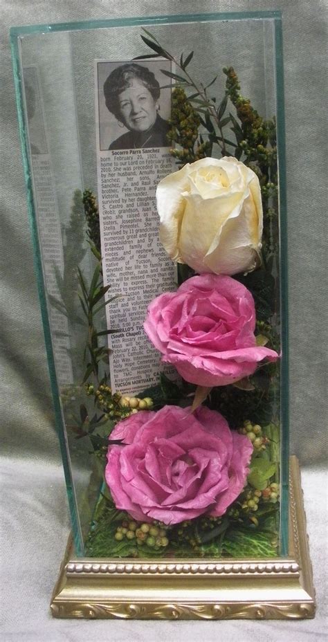 The following tips could save a substantial amount of money for the frugal gift giver: Preserved Funeral Tribute Memorial flowers in glass case ...
