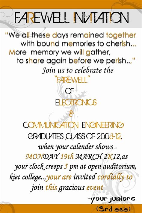 Farewell Party Invitation Wording Elegant Luncheon Invitation Wording