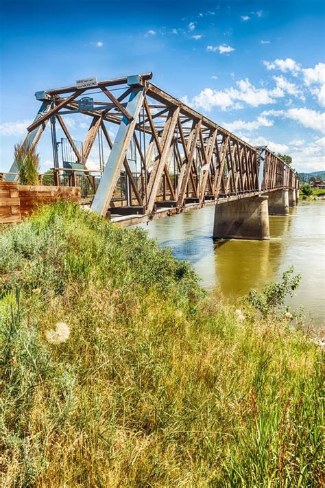 Historic Fraser Bridge In Quesnel Bc Canada Stock Image Image Of