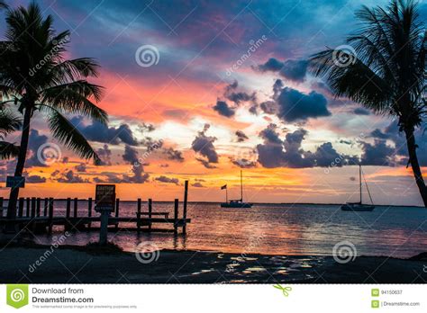 Sunset In Florida Keys Stock Image Image Of Tropical 94150637