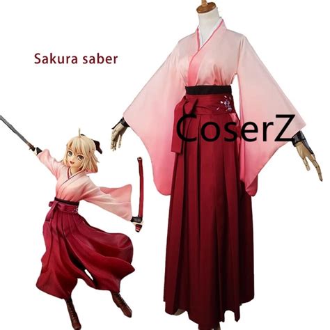 Sakura Saber Costume Arturia Pendragon Anime Costume Fate Stay Night