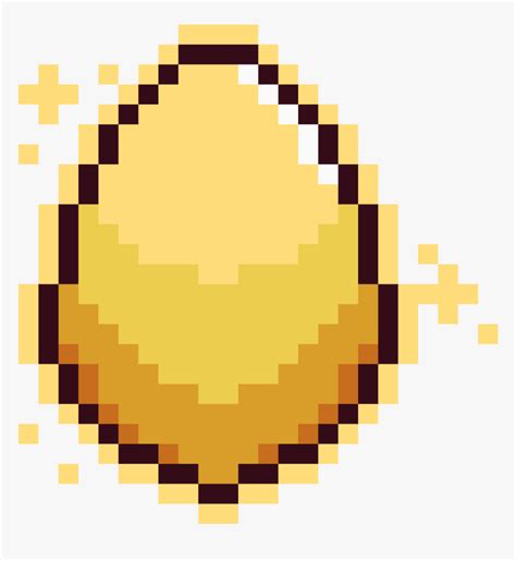 The Golden Egg Pixel Art Minecraft Yoshi Hd Png Download