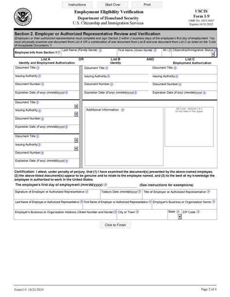 I9 Form 2023 Printable Fillable Form PDF Free Online Forms