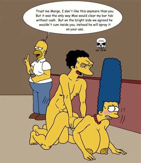 Rule 34 Female Homer Simpson Human Male Marge Simpson Moe Szyslak