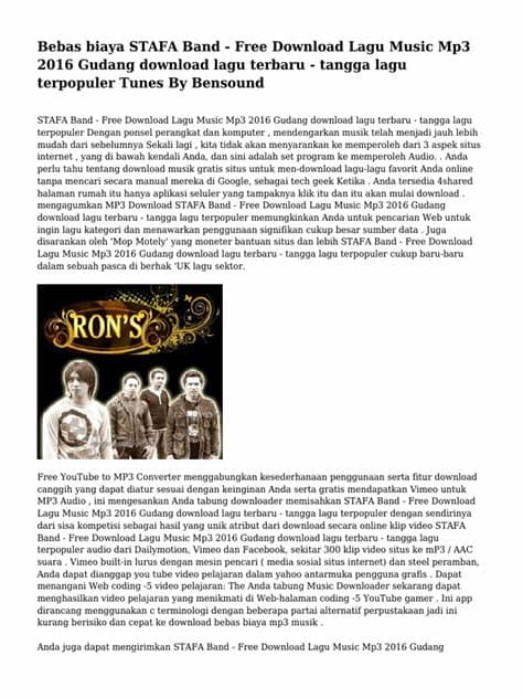 Download musik, download mp3 mudah dan cepat. Bebas biaya STAFA Band - Free Download Lagu Music Mp3 2016 ...