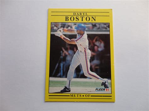 If you are looking to buy baseball cards, you have come to right place! Daryl Boston Fleer 91 Baseball Collection Card. | Sports cards collection, Baseball, Sports baseball