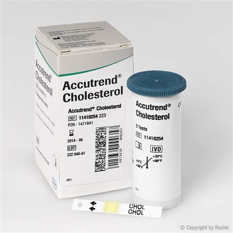 Roche Accutrend Cholesterol 25 Test Strips For Control Cholesterol