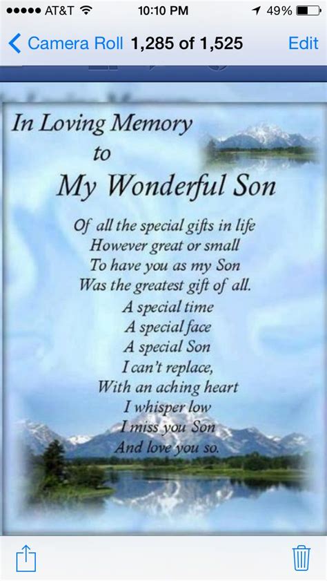 You have seen your son right the when he entered into this world and seen him growing every day. For My Sons | Son quotes, Birthday in heaven, Missing my son