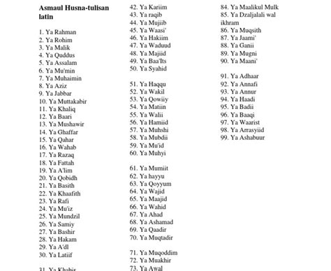 Check spelling or type a new query. Teks Asmaul Husna Latin - 99 Asmaul Husna Latin Arab Terjemah Dan Keutamaannya / Berikut teks ...