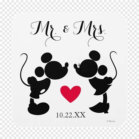 Mr Y Mrs Mickey Mouse Y Minnie Mouse Stencil Invitación De Boda De