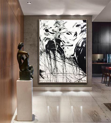 Extra Large Wall Art Canvas Black And White Wall Art Acrylic Etsy