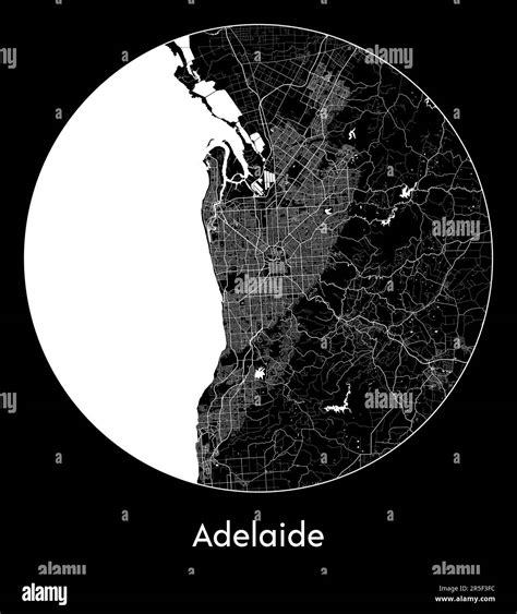 City Map Adelaide Australia Vector Illustration Stock Vector Image