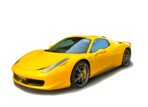 Seitenansicht Yellow Ferrari Png Datei Png Mart