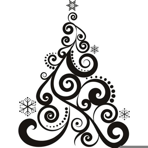Black And White Christmas Clipart