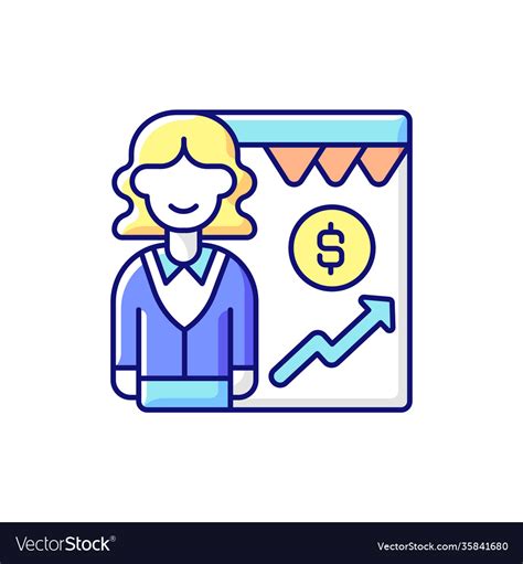 Sales Department Rgb Color Icon Royalty Free Vector Image