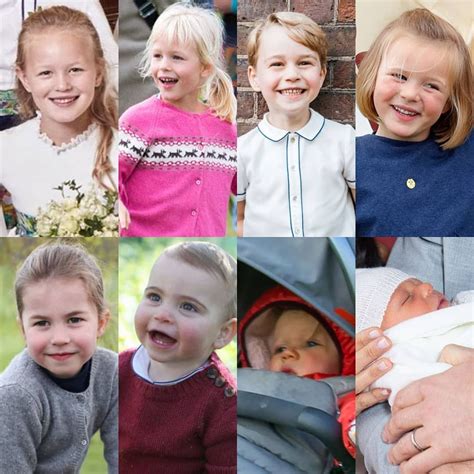 The Queens Eight Great Grandchildren From Top Left To Bottom Righ