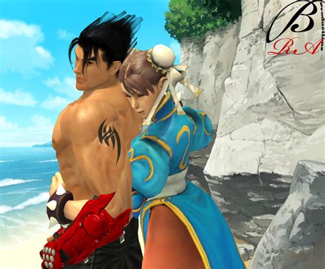 Chun Li Kazama Jin Capcom Street Fighter Street Fighter X Tekken Tekken Crossover Hug