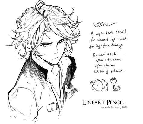 Lineart Pencil for CLIP Studio Paint by Escente on DeviantArt