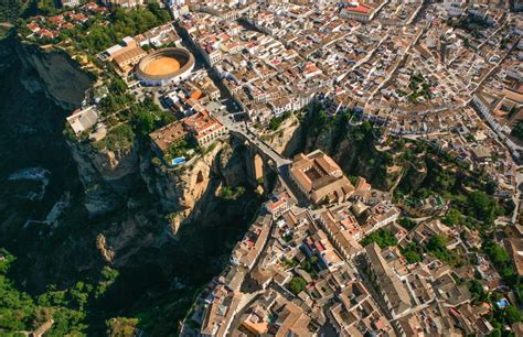 Aerial Pic Of Ronda City In Malaga Spain Picspm